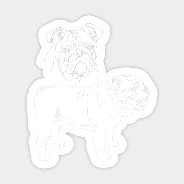 English Bulldog Sticker by blurryfromspace